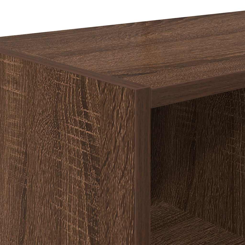 Schoenenrek stapelbaar 89,5x30x40 cm bruin eikenkleur