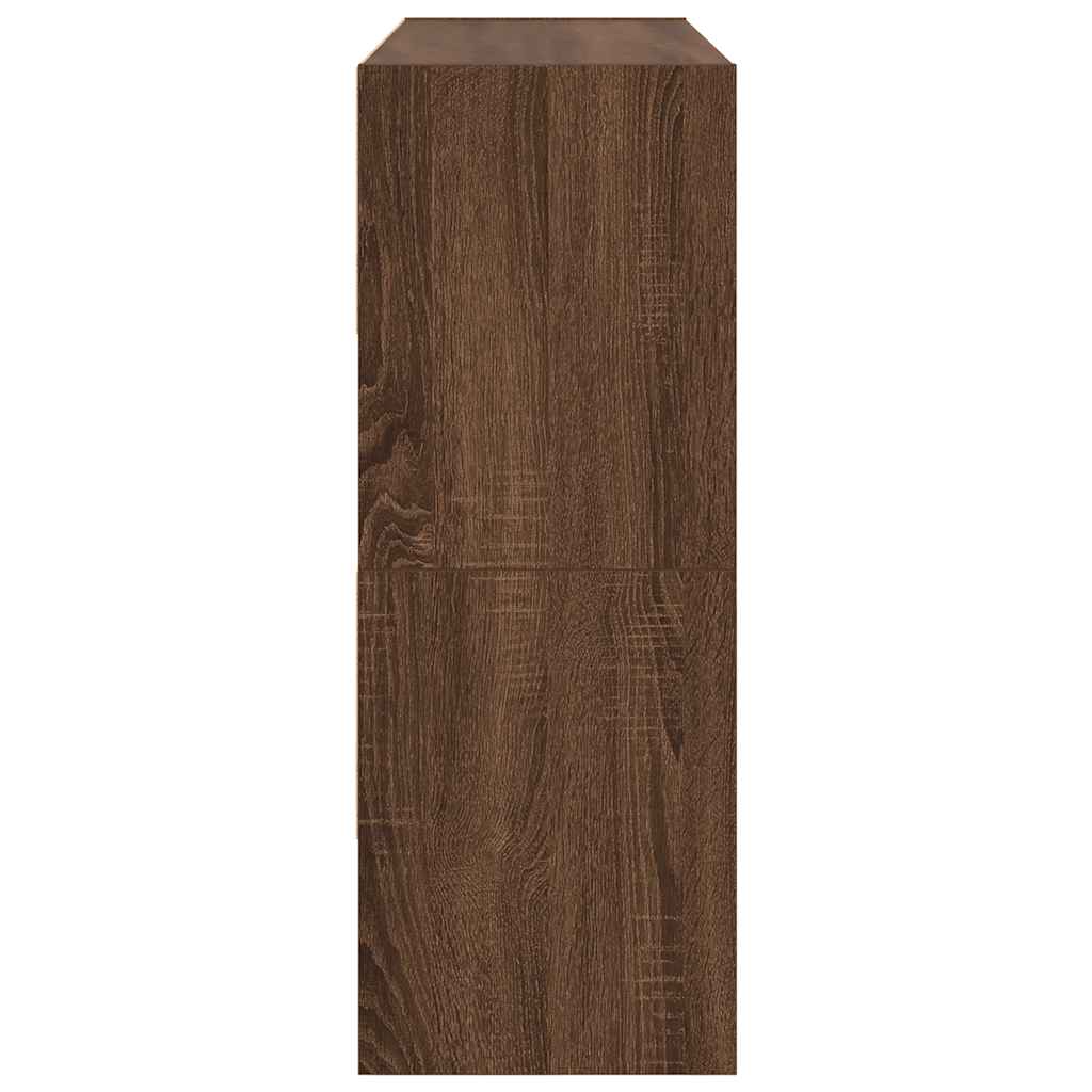 Schoenenrekken 2 st stapelbaar 89,5x30x40 cm bruin eikenkleur