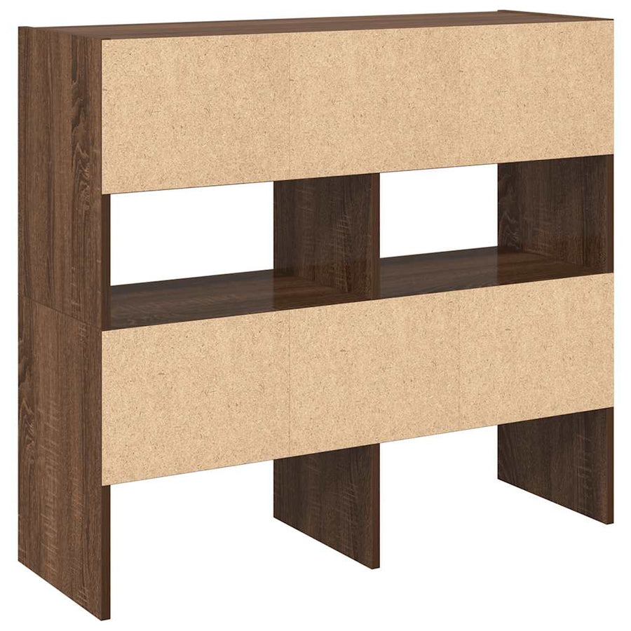 Schoenenrekken 2 st stapelbaar 89,5x30x40 cm bruin eikenkleur