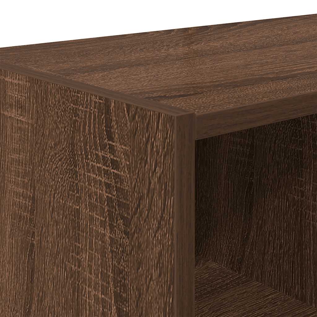 Schoenenrekken 2 st stapelbaar 89,5x30x40 cm bruin eikenkleur