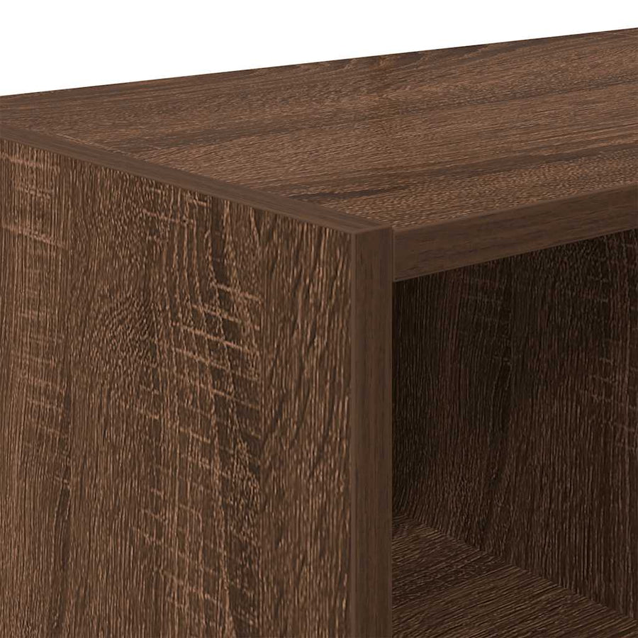 Schoenenrekken 2 st stapelbaar 89,5x30x40 cm bruin eikenkleur