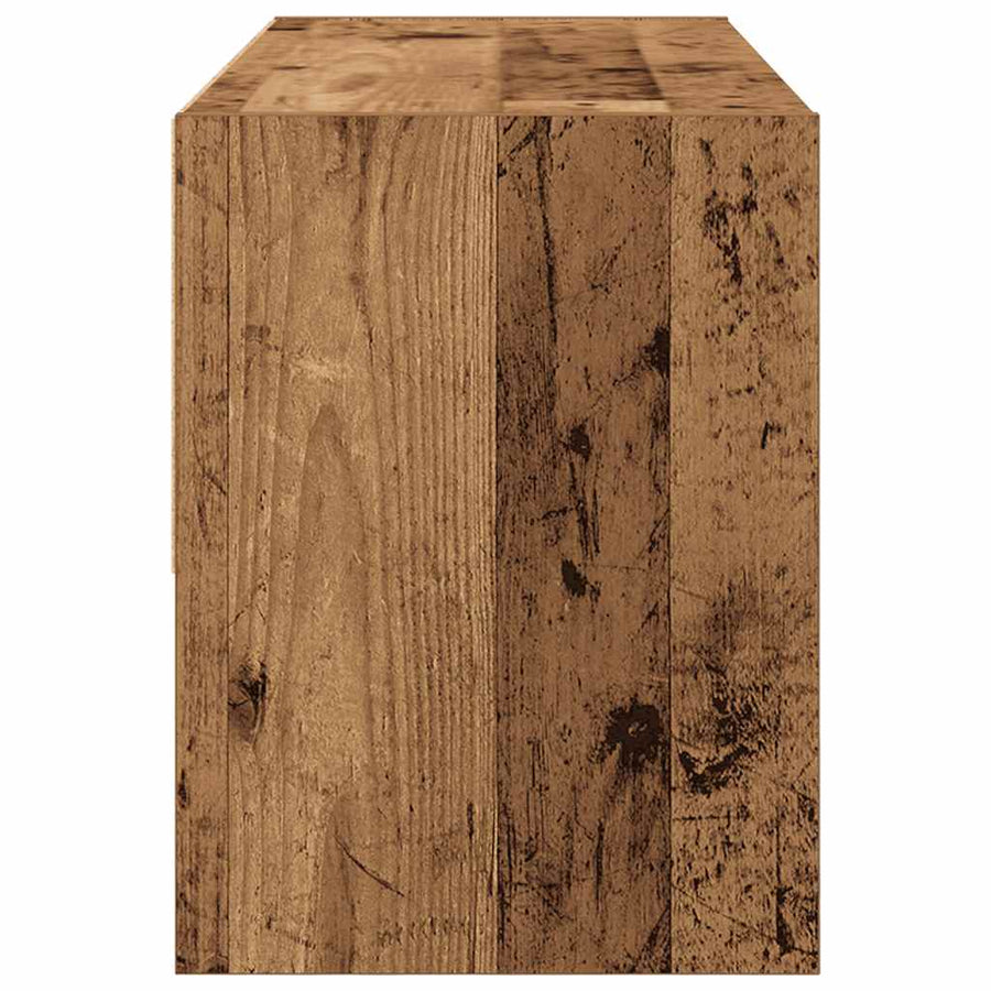 Schoenenrek stapelbaar 89,5x30x40 cm oud houtkleurig