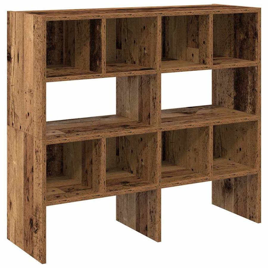 Schoenenrekken 2 st stapelbaar 89,5x30x40 cm oud houtkleurig