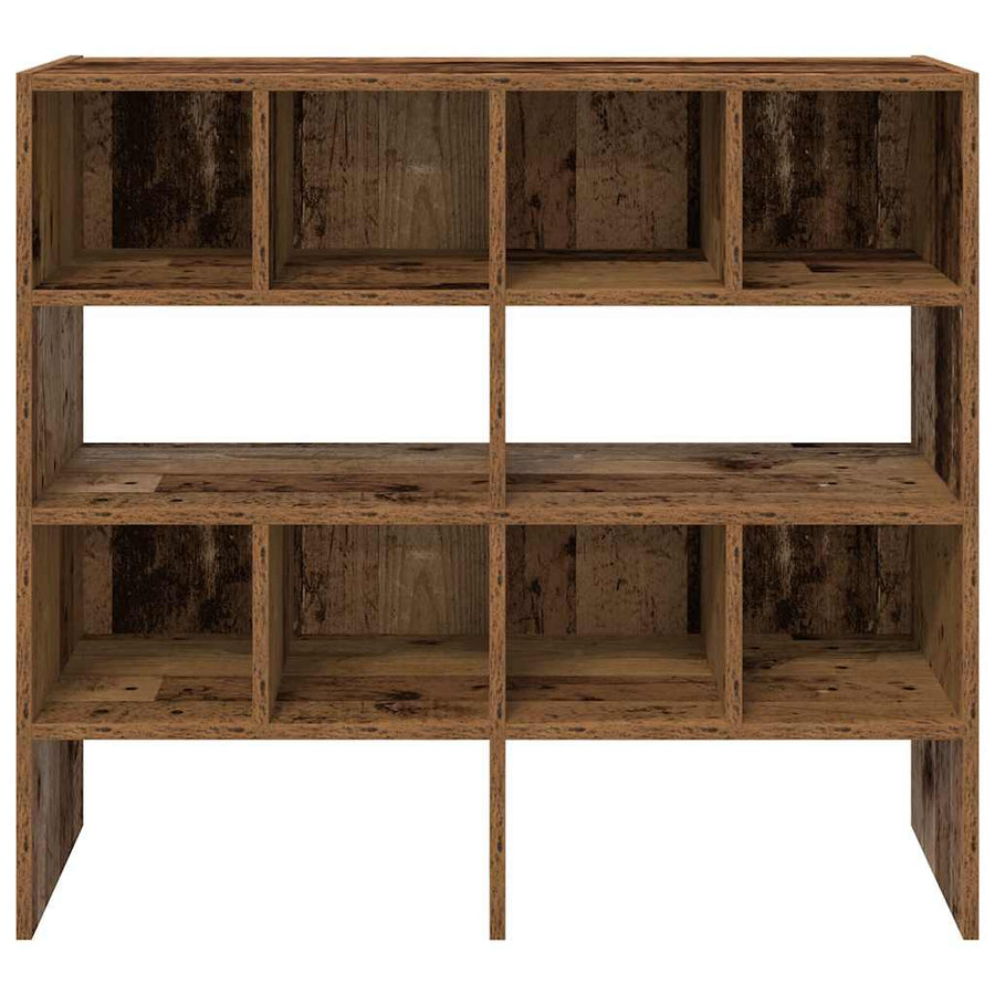 Schoenenrekken 2 st stapelbaar 89,5x30x40 cm oud houtkleurig