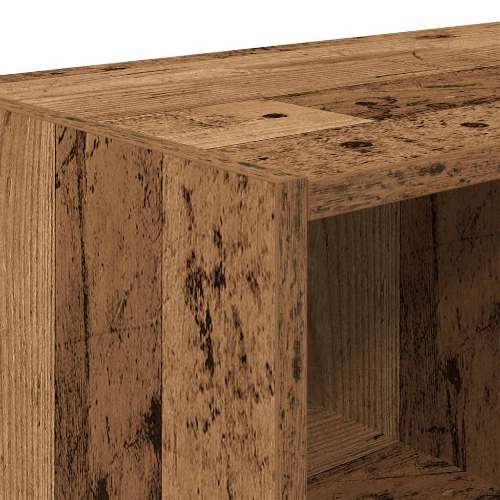 Schoenenrekken 2 st stapelbaar 89,5x30x40 cm oud houtkleurig