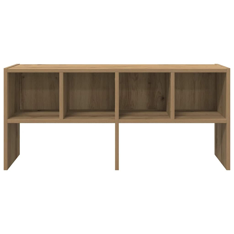 Schoenenrek stapelbaar 89,5x30x40 cm artisanaal eikenkleurig