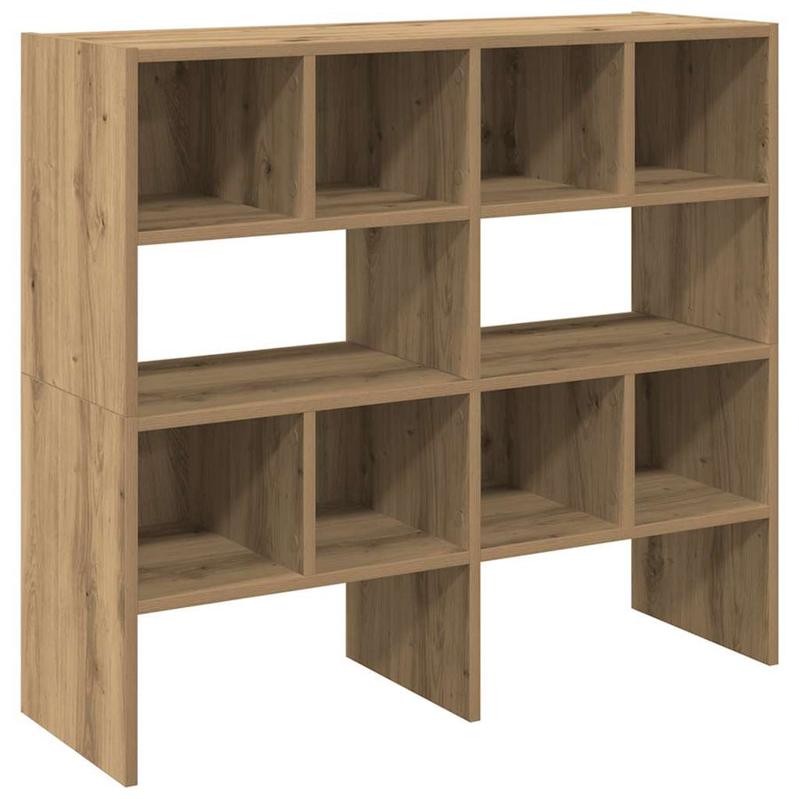 Schoenenrekken 2 st stapelbaar 89,5x30x40 cm artisanaal eiken