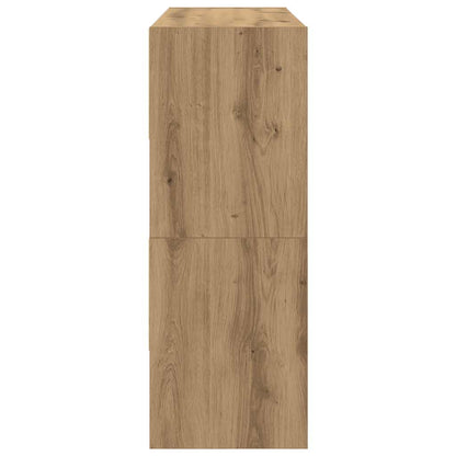 Schoenenrekken 2 st stapelbaar 89,5x30x40 cm artisanaal eiken