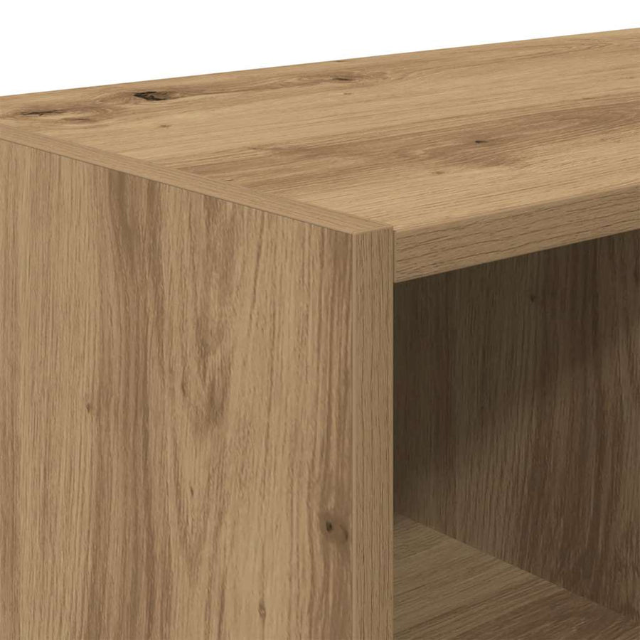 Schoenenrekken 2 st stapelbaar 89,5x30x40 cm artisanaal eiken