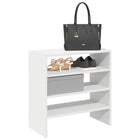 Shoe racks 2 pcs stackable 60x30x30.5 cm white