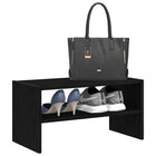 Stackable shoe rack 60x30x30.5 cm black oak-coloured