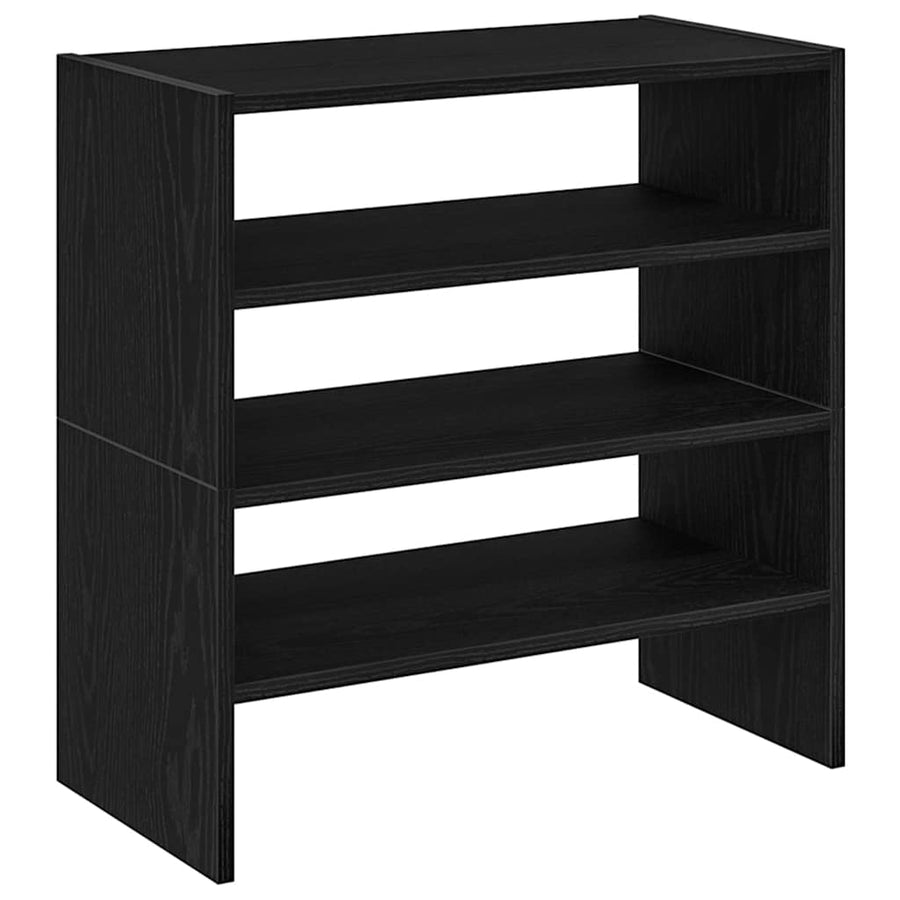 Schoenenrekken 2 st stapelbaar 60x30x30,5 cm bruin eikenkleur