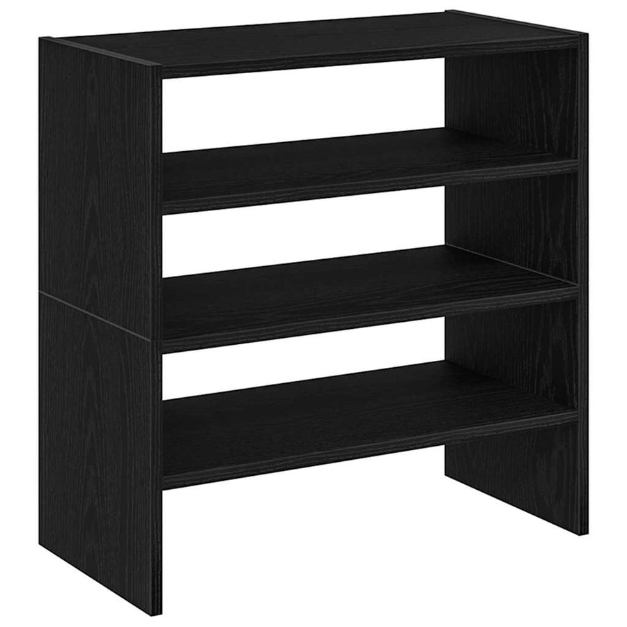 Schoenenrekken 2 st stapelbaar 60x30x30,5 cm bruin eikenkleur
