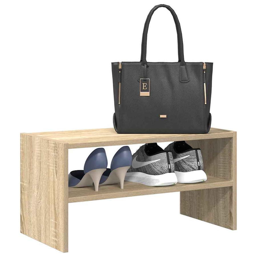 Schoenenrek stapelbaar 60x30x30,5 cm sonoma eikenkleurig