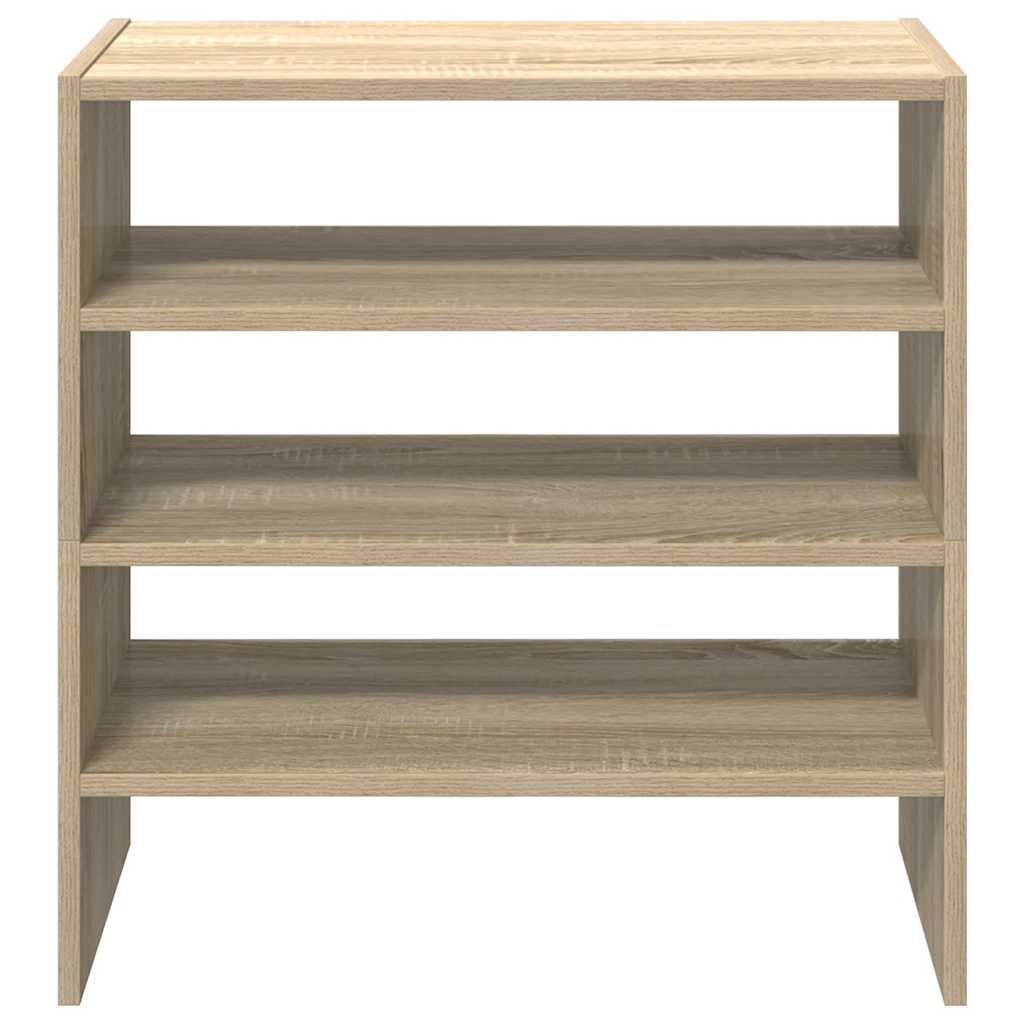 Schoenenrekken 2 st stapelbaar 60x30x30,5 cm sonoma eikenkleur