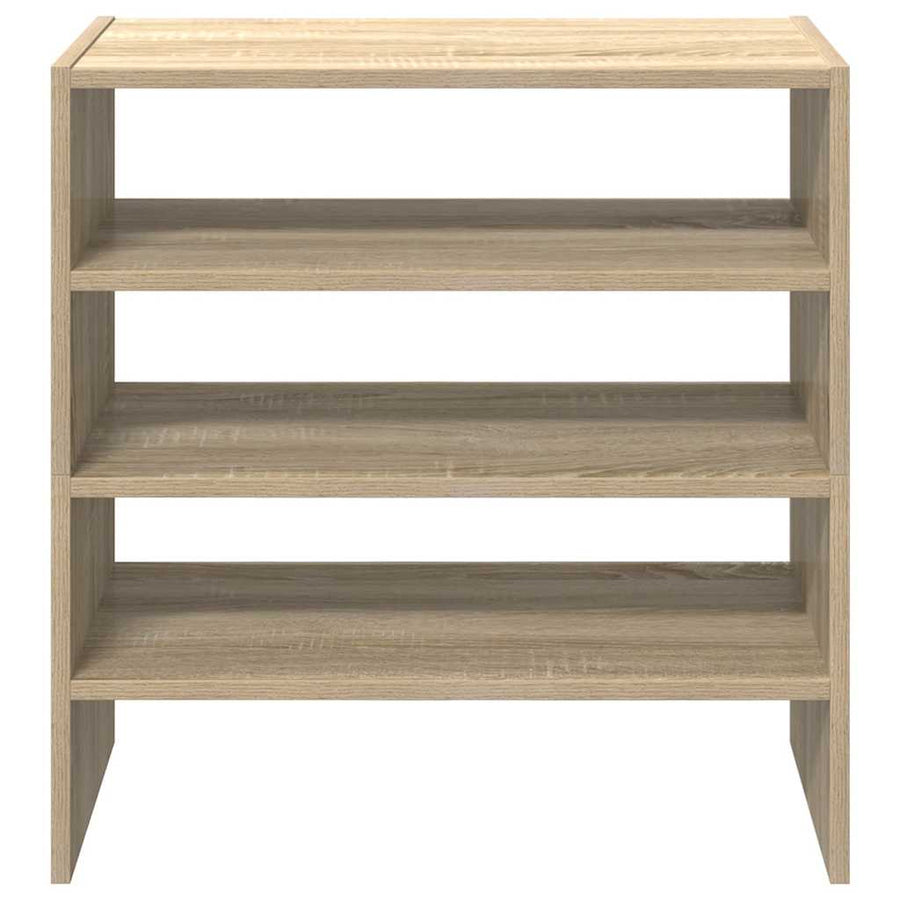 Schoenenrekken 2 st stapelbaar 60x30x30,5 cm sonoma eikenkleur