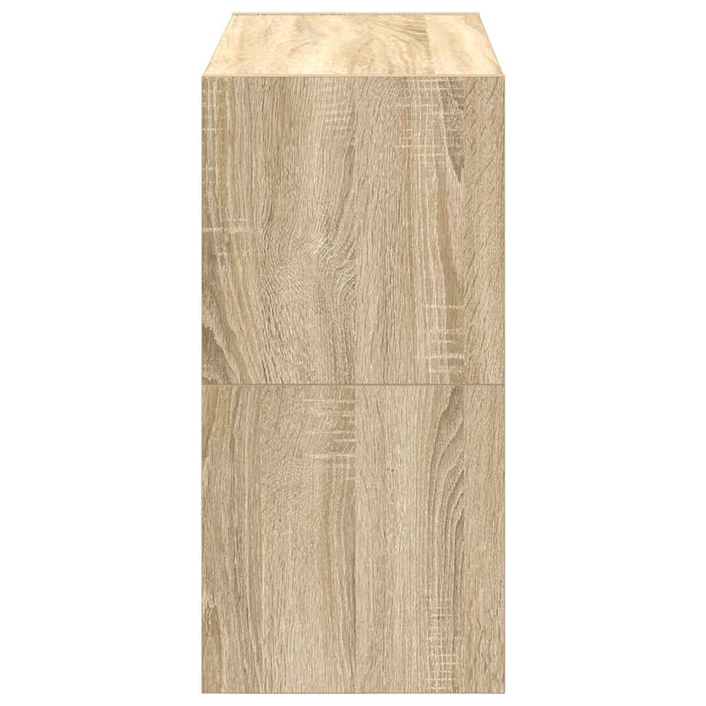 Schoenenrekken 2 st stapelbaar 60x30x30,5 cm sonoma eikenkleur