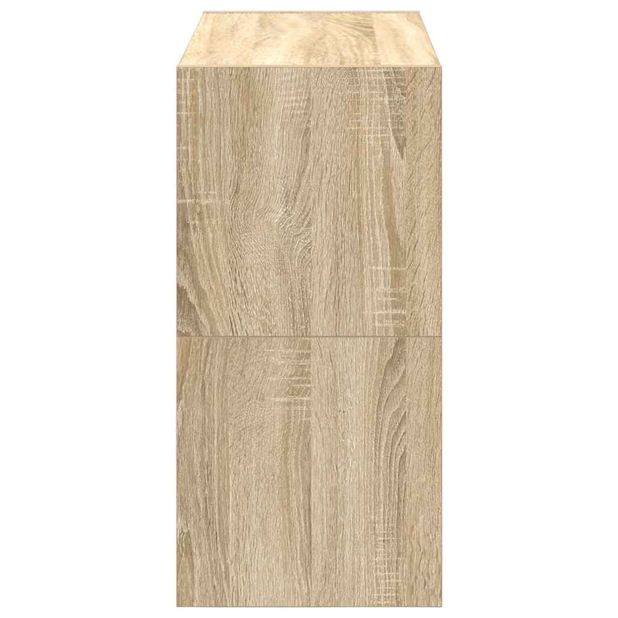 Schoenenrekken 2 st stapelbaar 60x30x30,5 cm sonoma eikenkleur