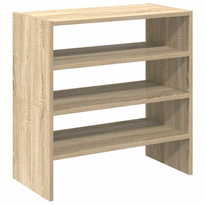 Schoenenrekken 2 st stapelbaar 60x30x30,5 cm sonoma eikenkleur