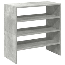 Schoenenrekken 2 st stapelbaar 60x30x30,5 cm betongrijs