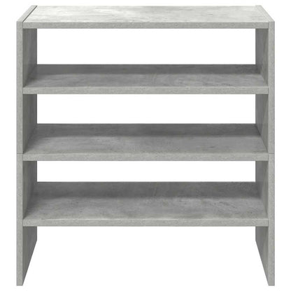 Schoenenrekken 2 st stapelbaar 60x30x30,5 cm betongrijs