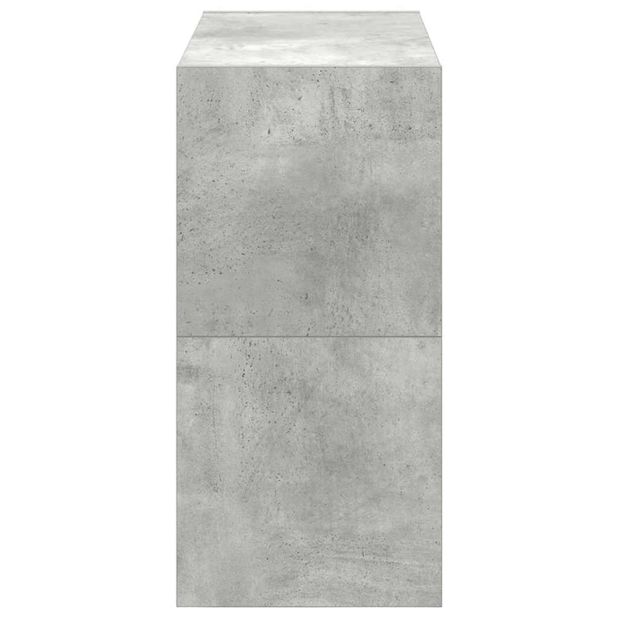 Schoenenrekken 2 st stapelbaar 60x30x30,5 cm betongrijs