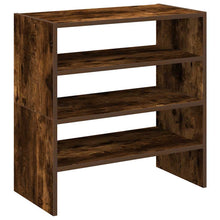 Schoenenrekken 2 st stapelbaar 60x30x30,5 cm gerookt eikenkleur