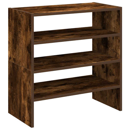 Schoenenrekken 2 st stapelbaar 60x30x30,5 cm gerookt eikenkleur