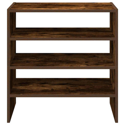 Schoenenrekken 2 st stapelbaar 60x30x30,5 cm gerookt eikenkleur