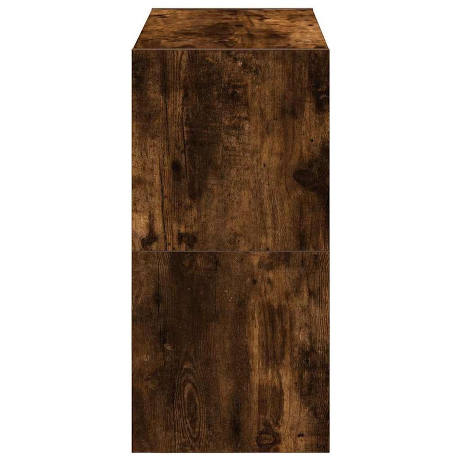 Schoenenrekken 2 st stapelbaar 60x30x30,5 cm gerookt eikenkleur