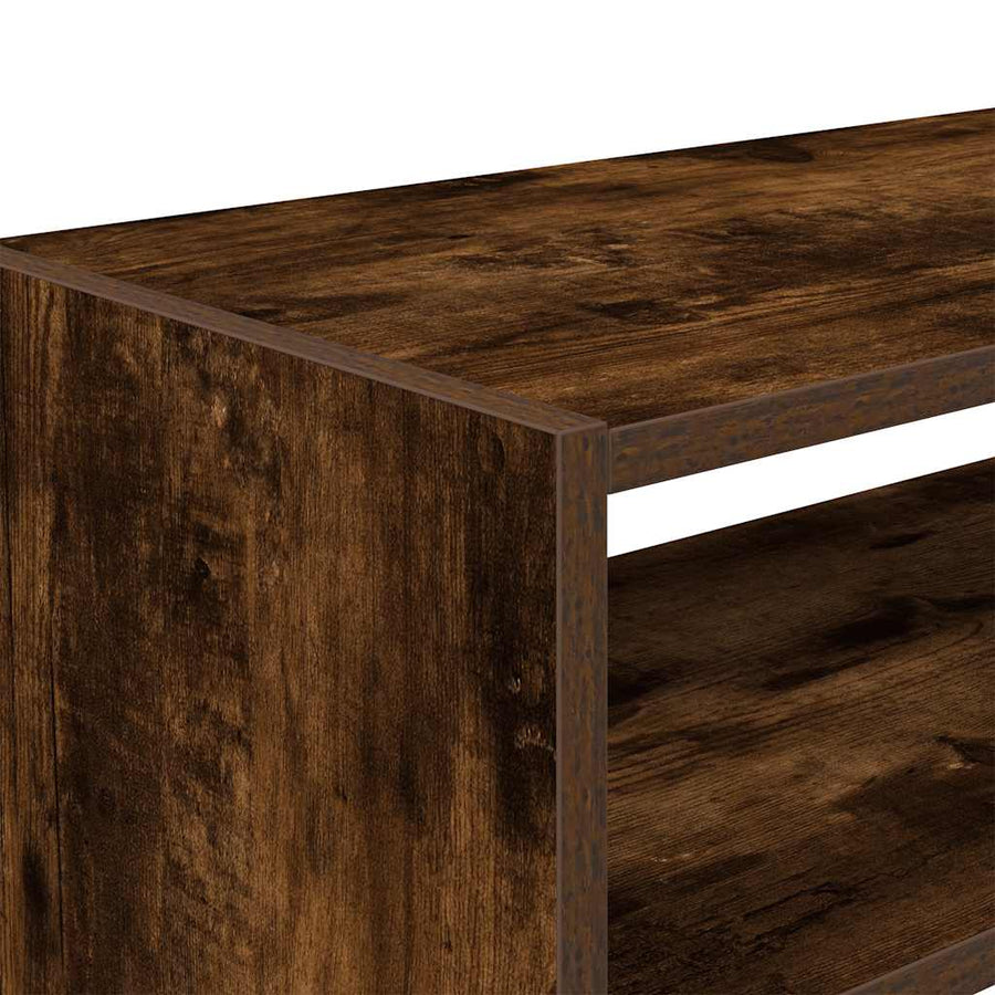 Schoenenrekken 2 st stapelbaar 60x30x30,5 cm gerookt eikenkleur