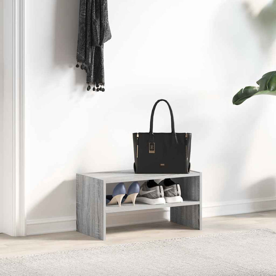 Schoenenrek stapelbaar 60x30x30,5 cm grijs sonoma eikenkleurig