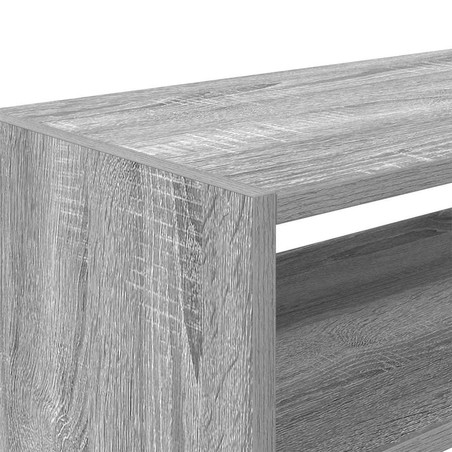Schoenenrekken 2 st stapelbaar 60x30x30,5 cm grijs sonoma eiken