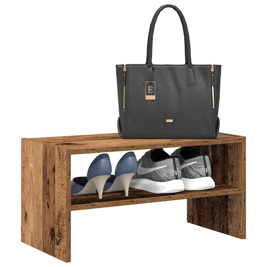 Schoenenrek stapelbaar 60x30x30,5 cm oud houtkleurig