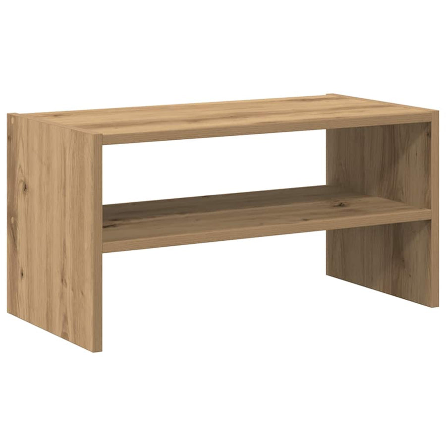Schoenenrek stapelbaar 60x30x30,5 cm artisanaal eikenkleurig