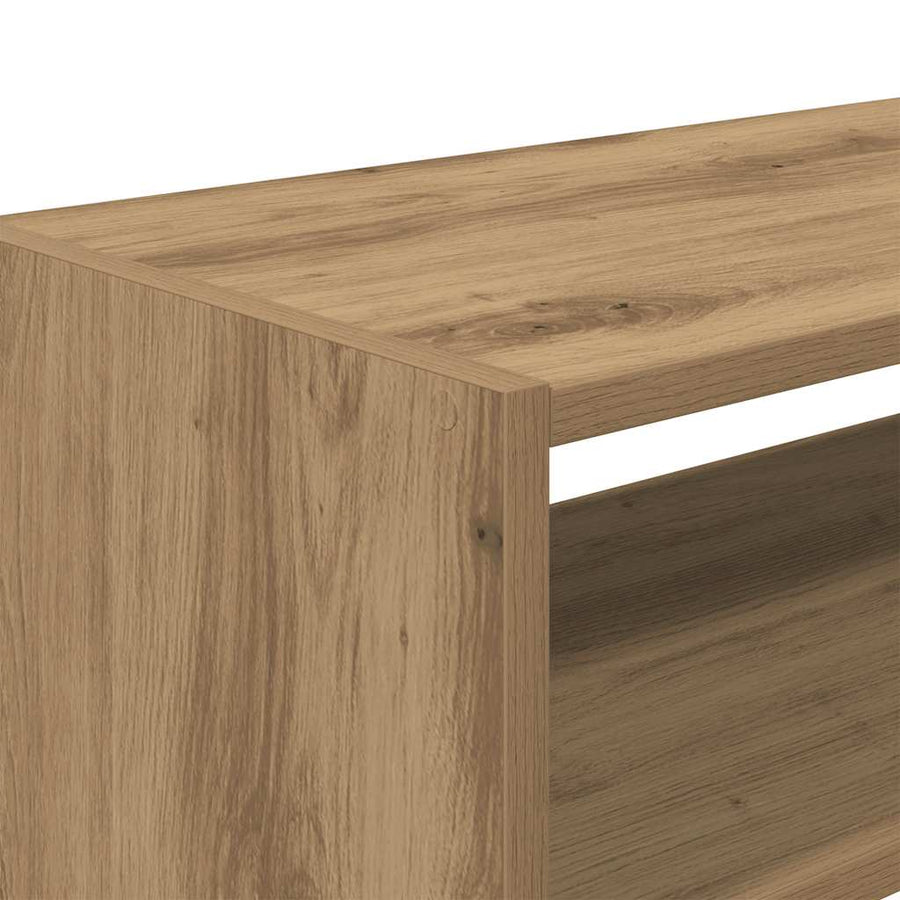 Schoenenrek stapelbaar 60x30x30,5 cm artisanaal eikenkleurig