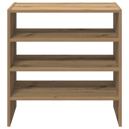 Schoenenrekken 2 st stapelbaar 60x30x30,5 cm artisanaal eiken