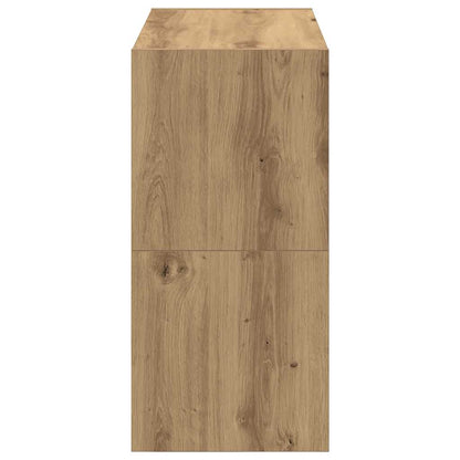 Schoenenrekken 2 st stapelbaar 60x30x30,5 cm artisanaal eiken