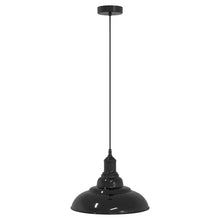 Hanglamp in hoogte verstelbaar E27 Ø31 cm metaal glanzend zwart