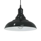 Height-adjustable pendant lamp E27 Ø31 cm metal glossy black