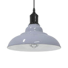 Height-adjustable pendant lamp E27 Ø31 cm metal glossy grey