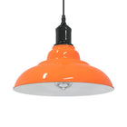 Pendant light height adjustable E27 Ø31cm metal glossy orange