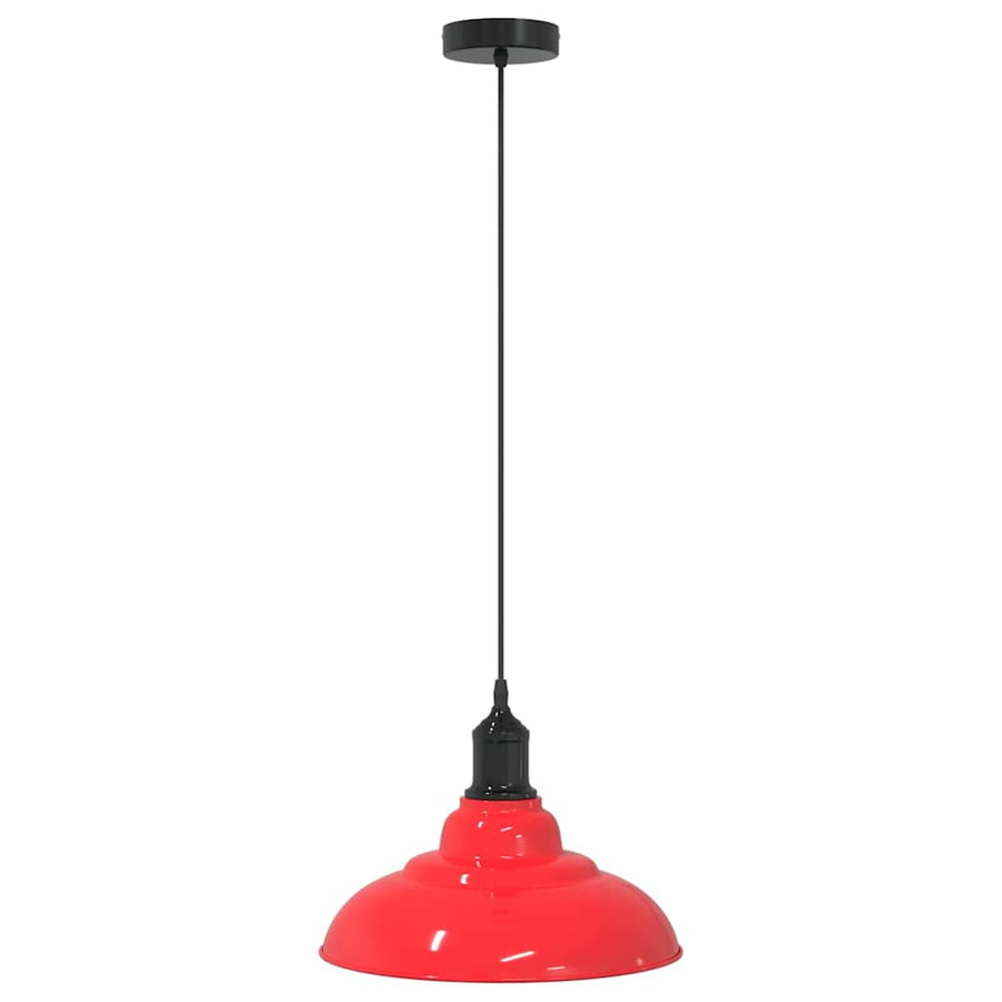 Hanglamp in hoogte verstelbaar E27 Ø31 cm metaal glanzend rood