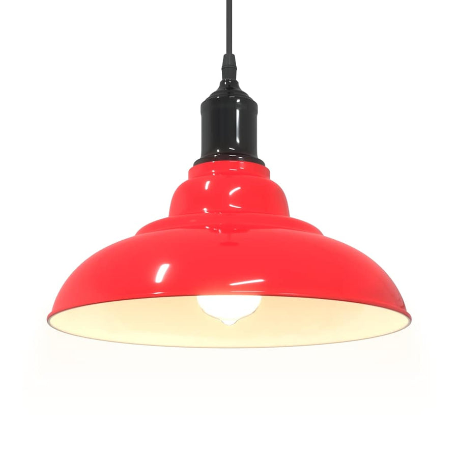 Hanglamp in hoogte verstelbaar E27 Ø31 cm metaal glanzend rood