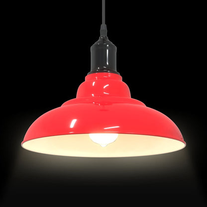 Hanglamp in hoogte verstelbaar E27 Ø31 cm metaal glanzend rood