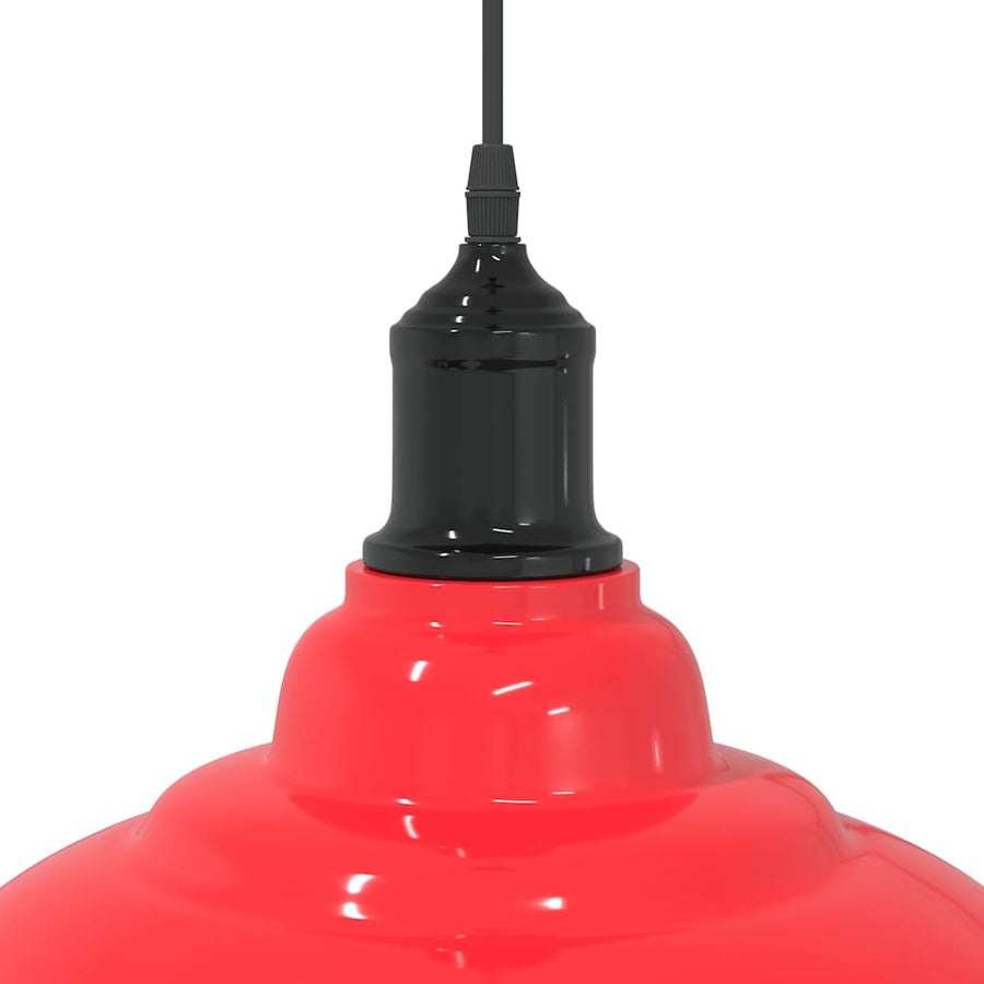 Hanglamp in hoogte verstelbaar E27 Ø31 cm metaal glanzend rood