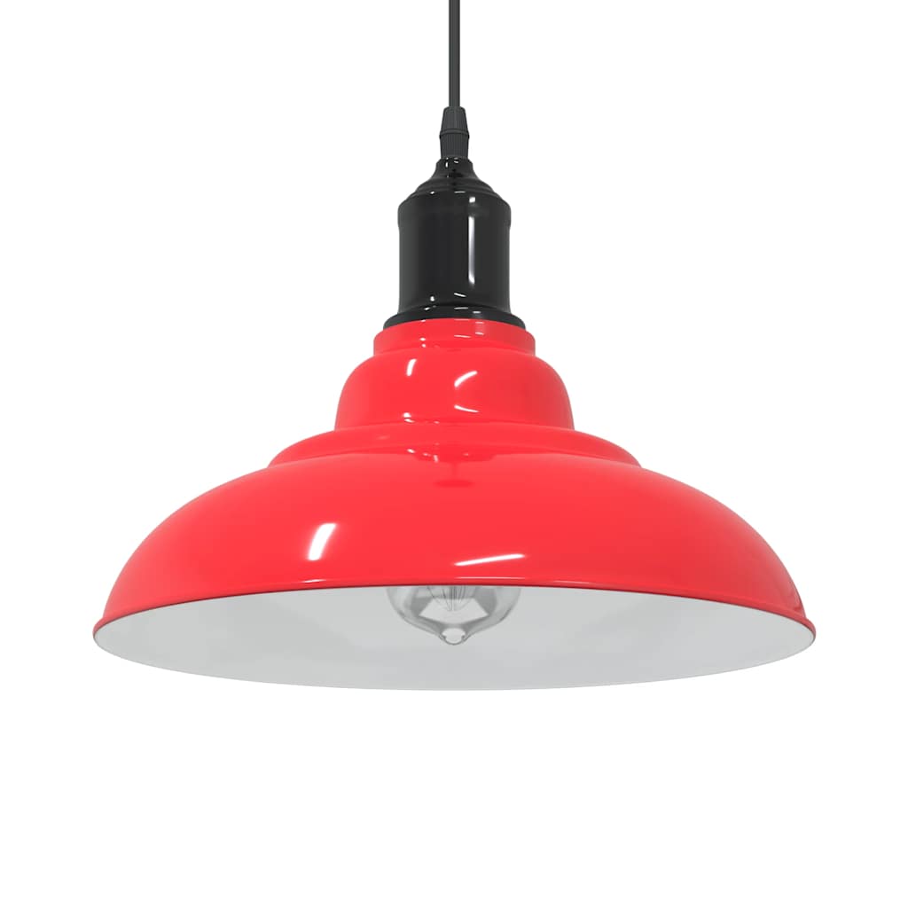 Hanglamp in hoogte verstelbaar E27 Ø31 cm metaal glanzend rood