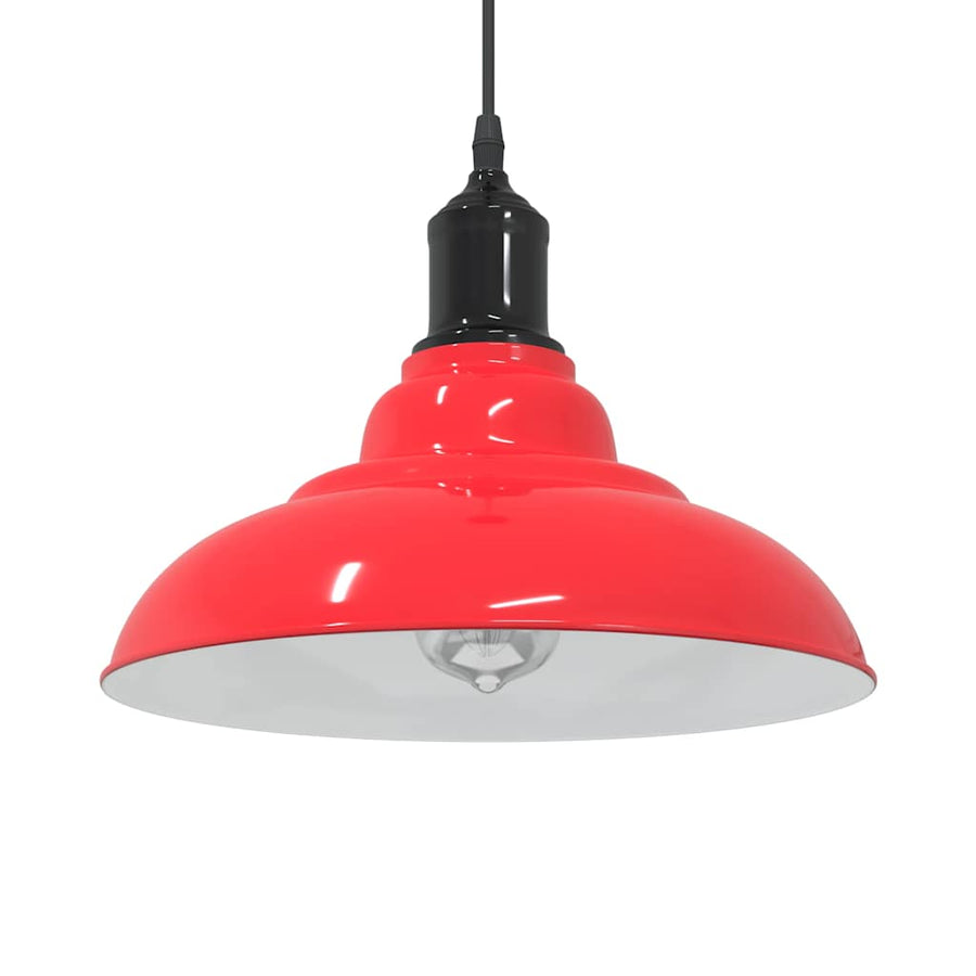 Hanglamp in hoogte verstelbaar E27 Ø31 cm metaal glanzend rood