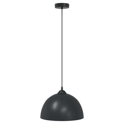 Hanglampen 2 st In hoogte verstelbaar E27 30 cm metaal zwart