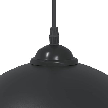 Hanglampen 2 st In hoogte verstelbaar E27 30 cm metaal zwart